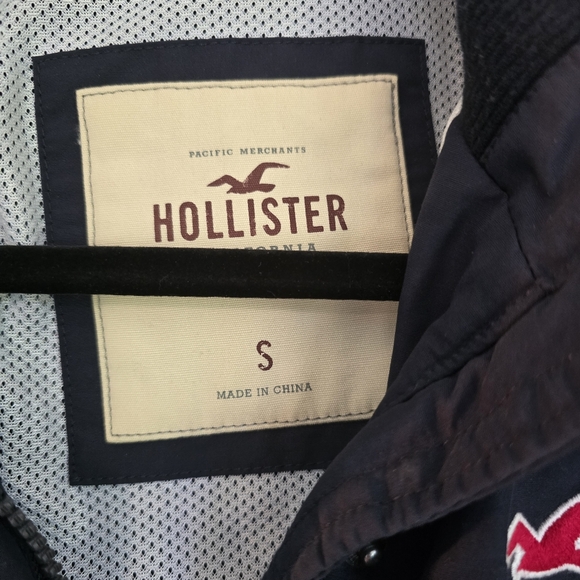 JUNIORS * HOLLISTER *‎ FLEECE-LINED HOODED JACKET ~ S - Picture 12 of 13